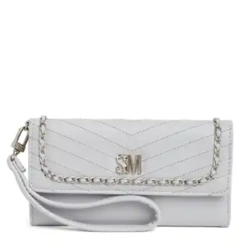 Steve Madden Bkira Quilted Faux Leather Wristlet/Clutch/Wallet Bag- NWT